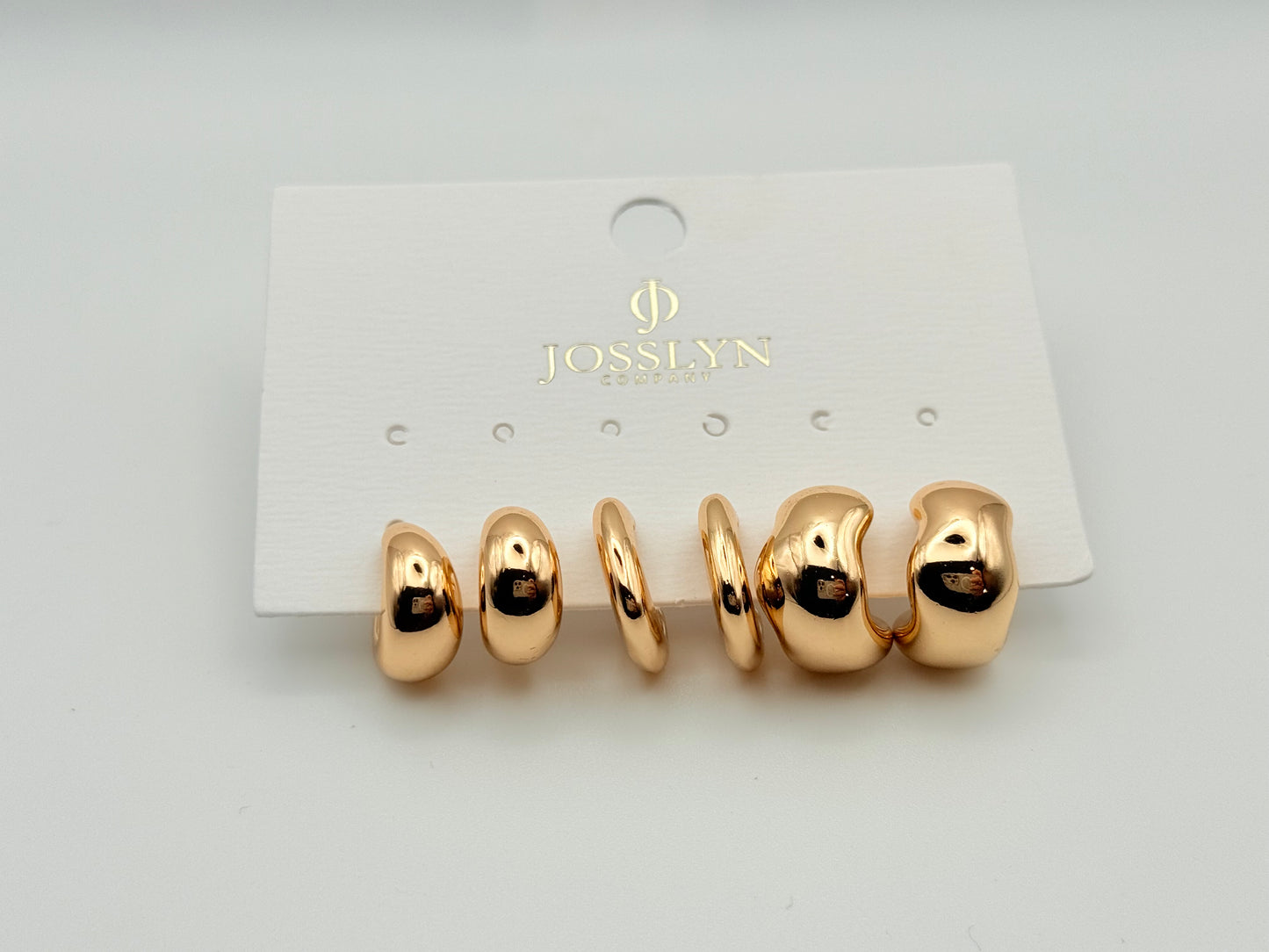 Gold Trio Hoops