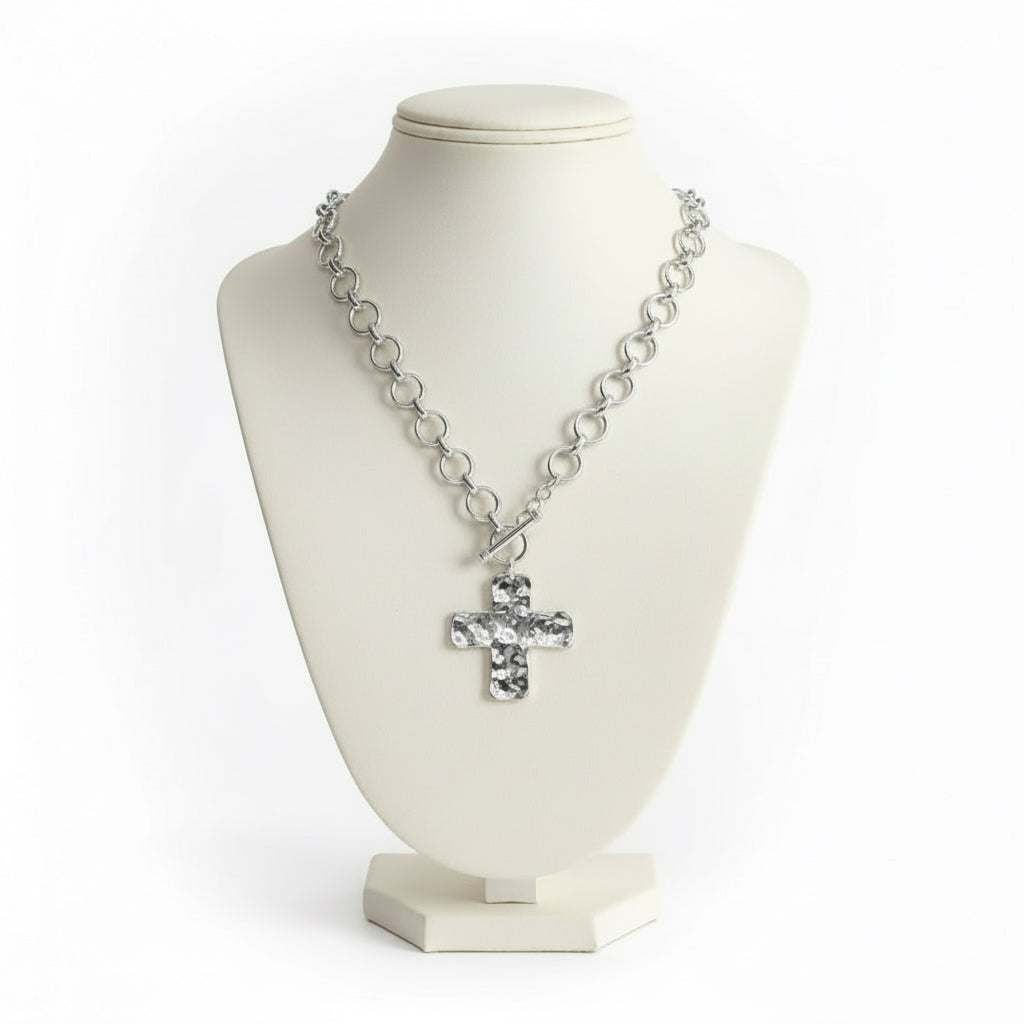 Cobble Cross Necklace
