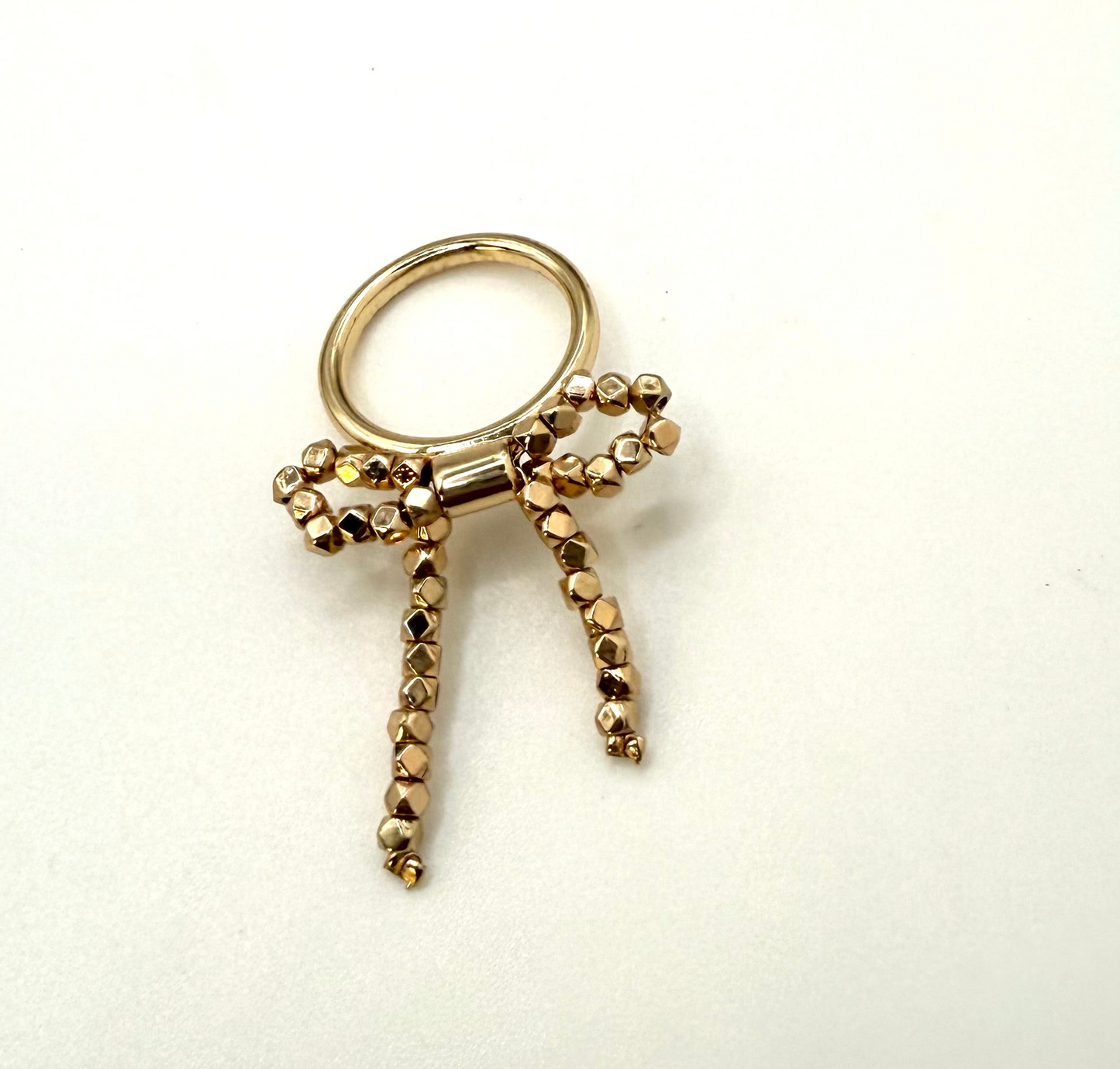 Beaded Bow Ring