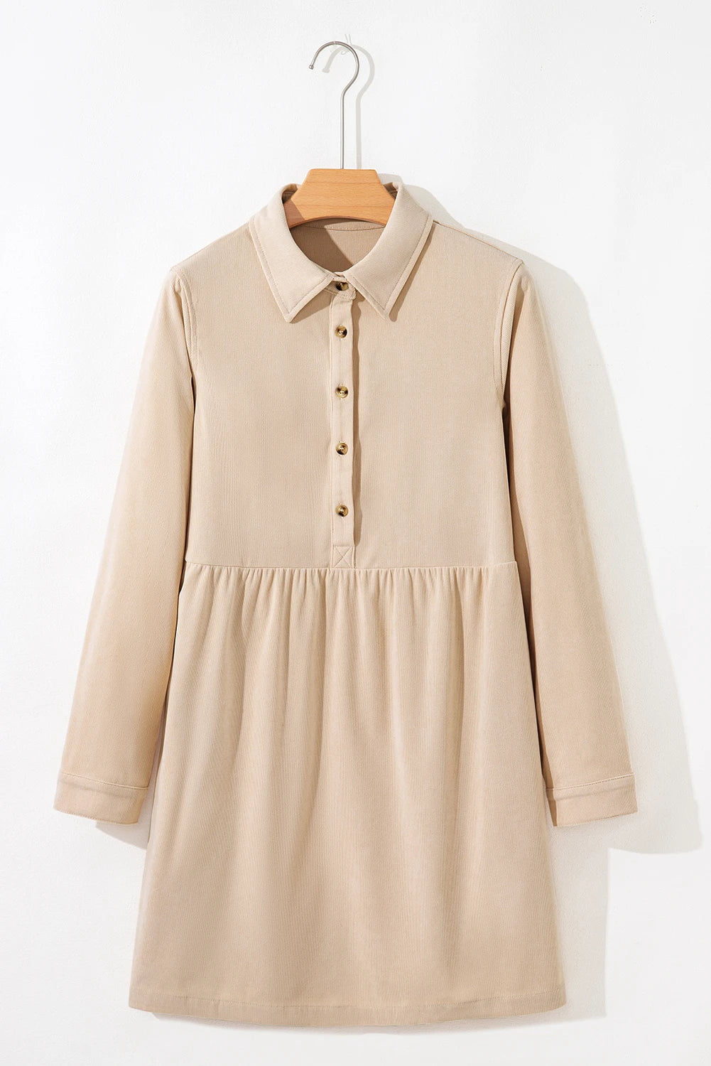 Cream Corduroy Dress