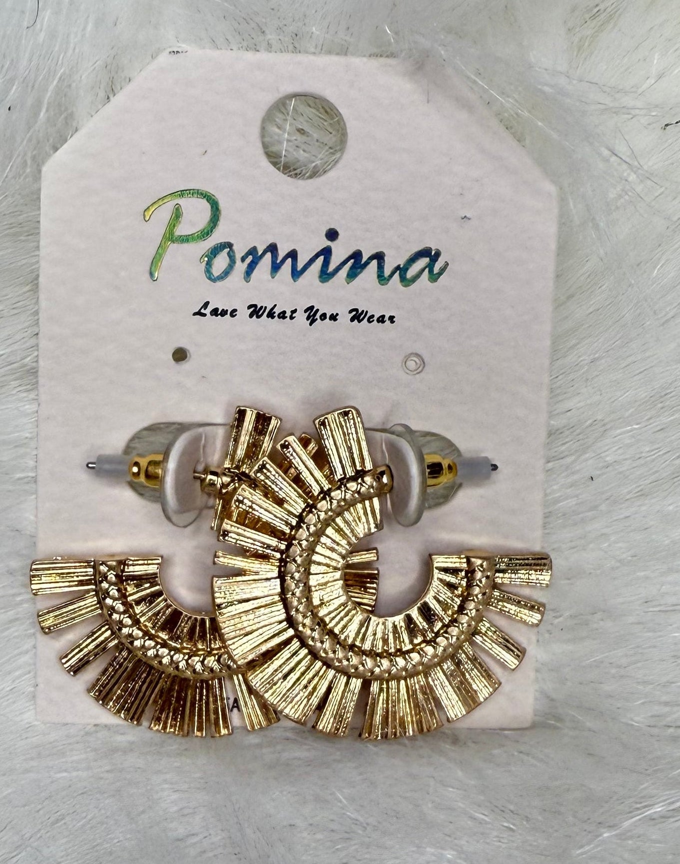 Gold Frill Hoops