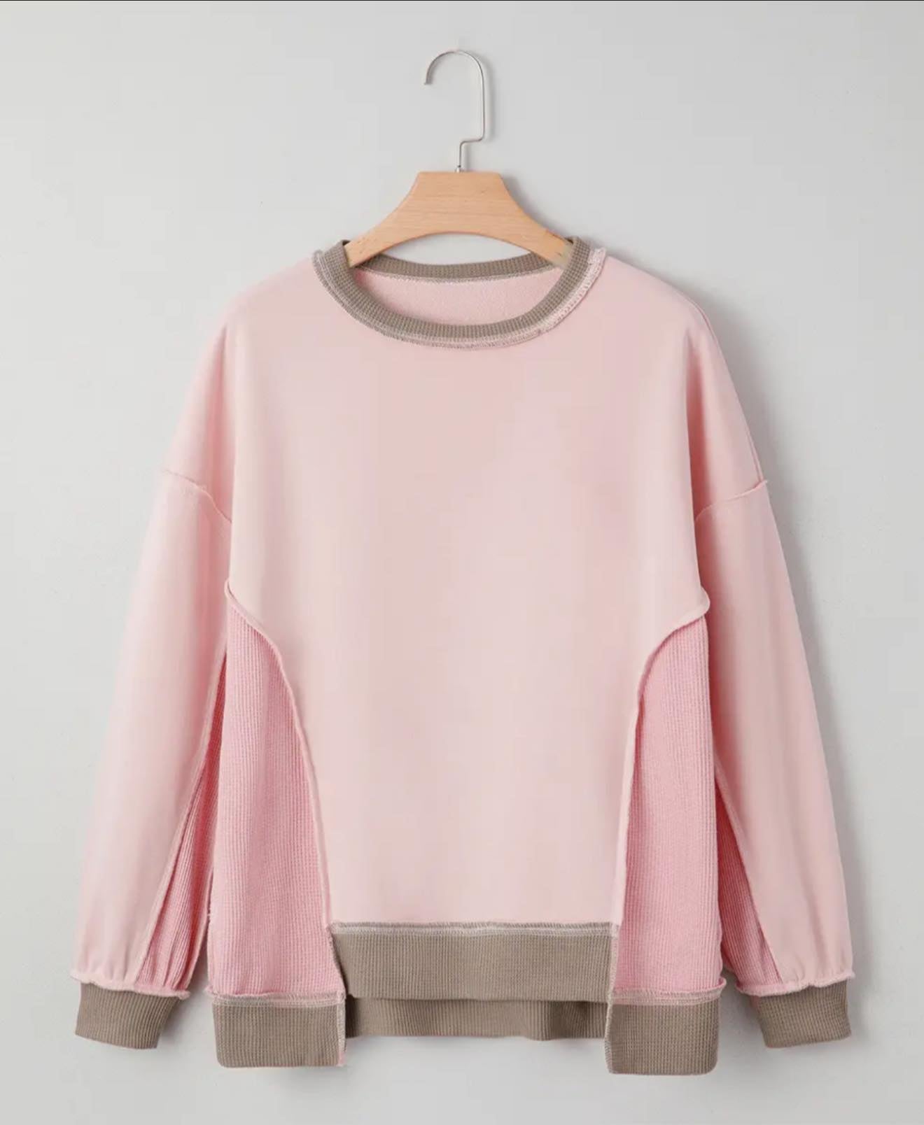 Blush Color Block Top