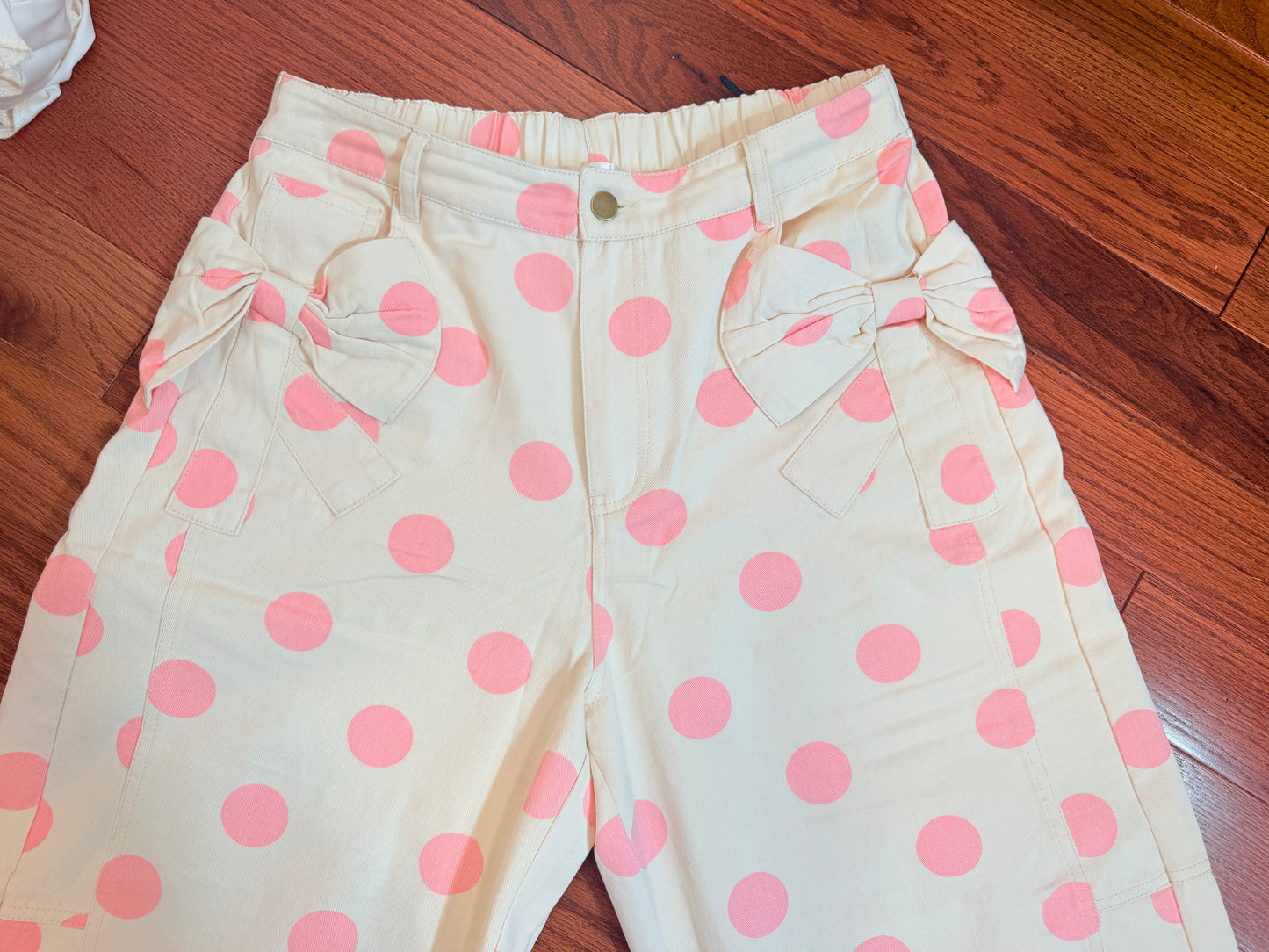 PLUS Pink Polka Dot Barrel Jeans