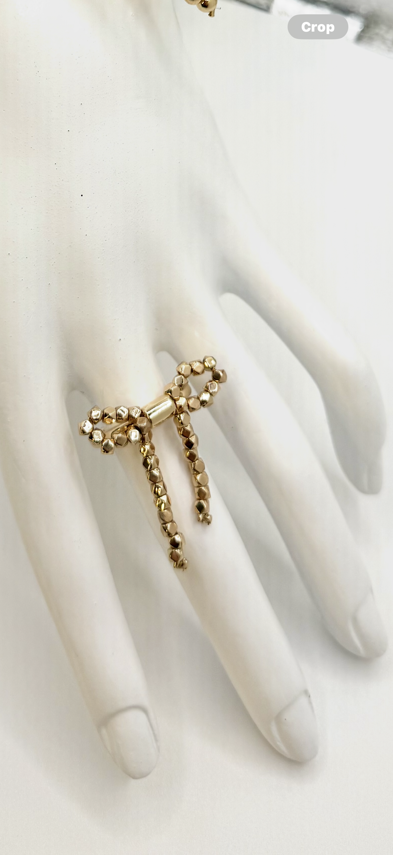 Beaded Bow Ring