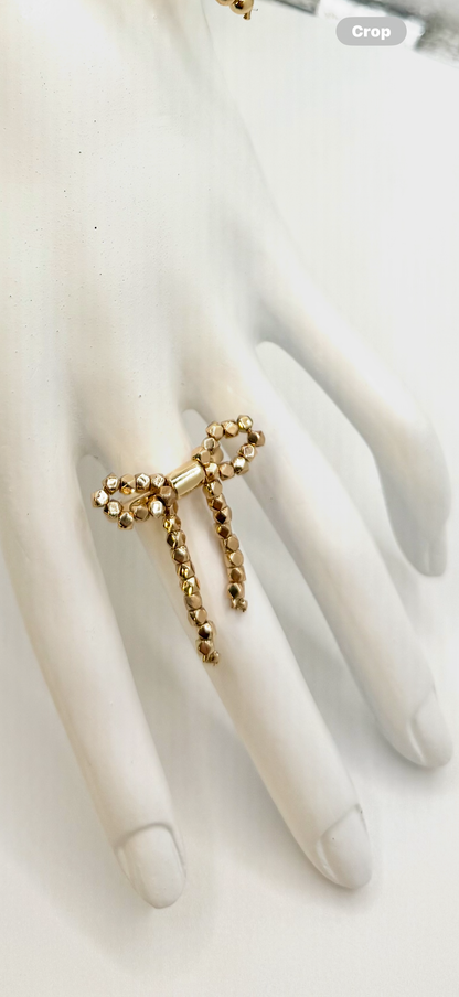 Beaded Bow Ring