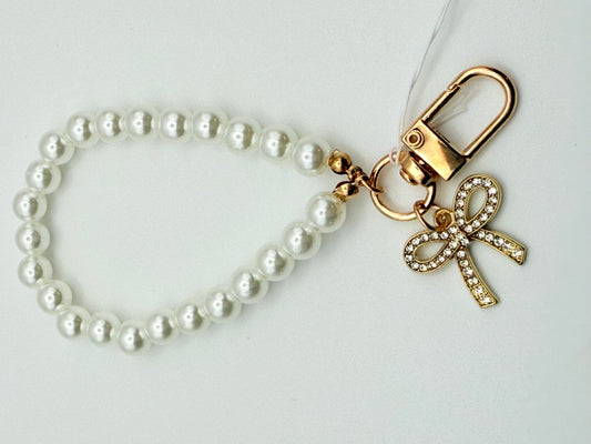 Pearl Bow Keychain