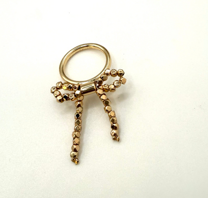 Beaded Bow Ring