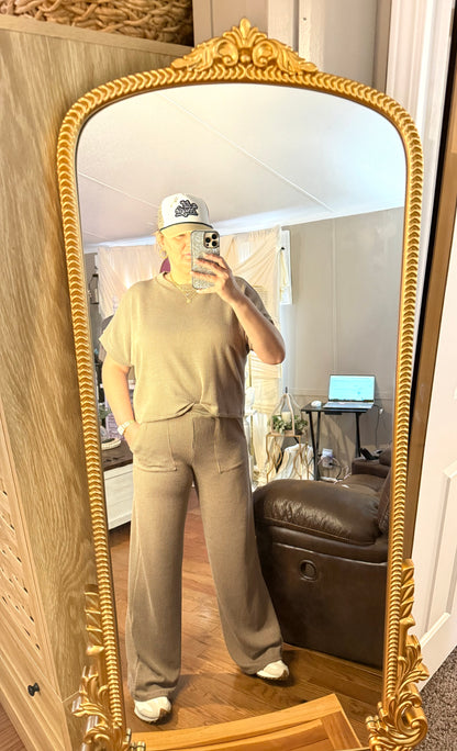 Ribbed 2 Piece Pant Set