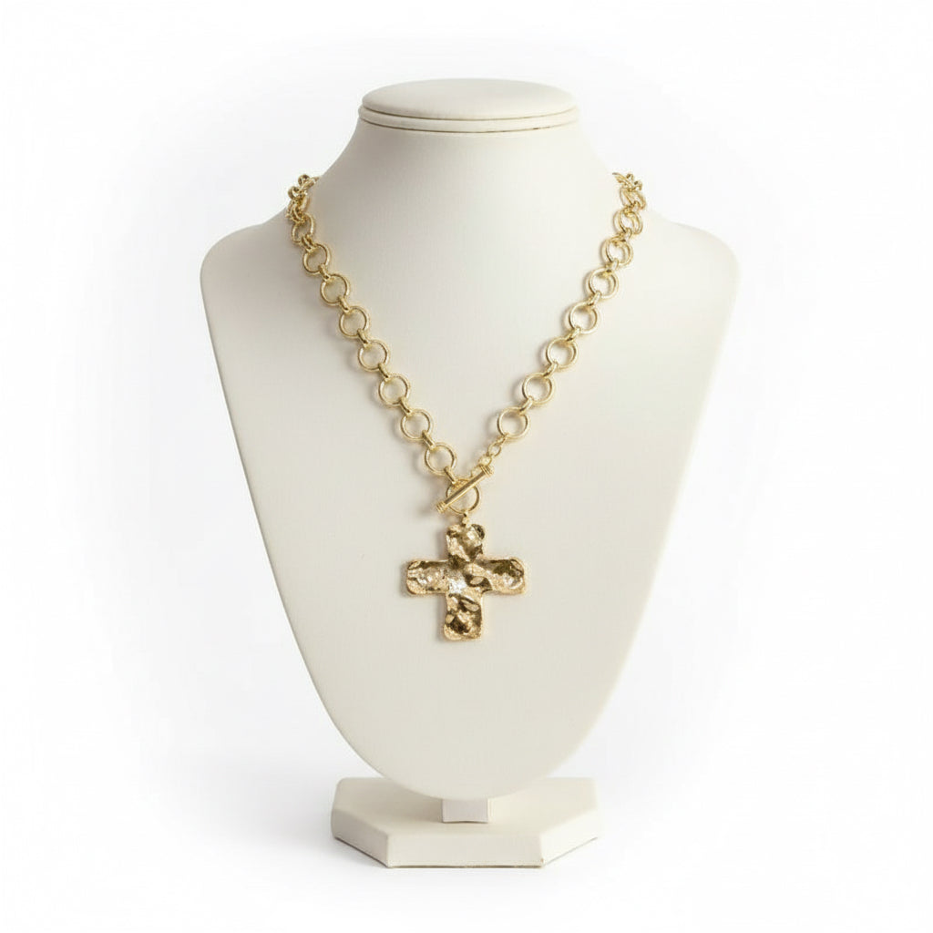 Cobble Cross Necklace