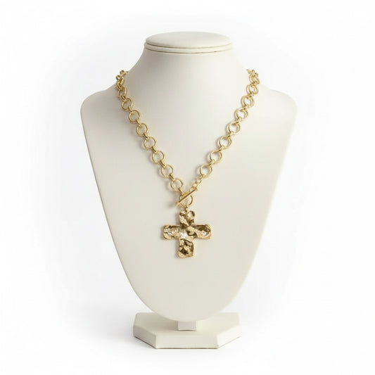 Cobble Cross Necklace