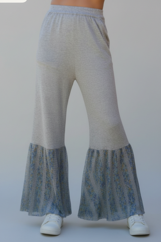 Bell Bottom Pants In Crochet Sweater