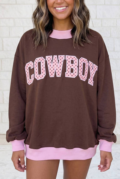 Polka Dots MERRY Graphic Mock Neck Sweatshirt S–4X
