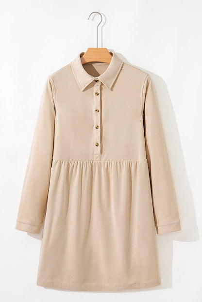 Cream Corduroy Dress