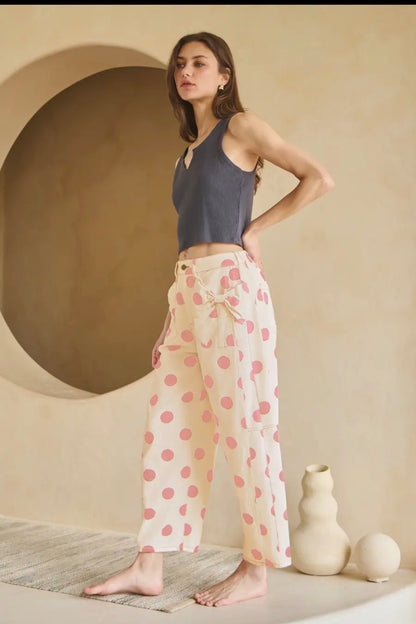 PLUS Pink Polka Dot Barrel Jeans