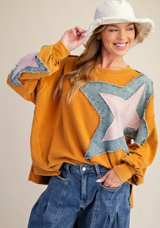 Mustard Star Top