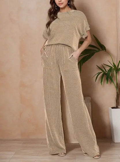 Ribbed 2 Piece Pant Set