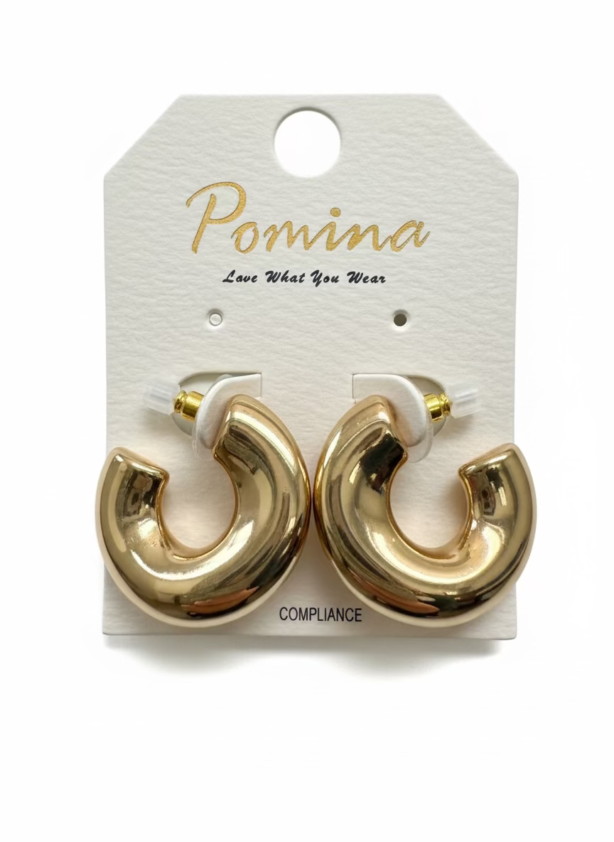 Small Sculpted Luxe Hoops