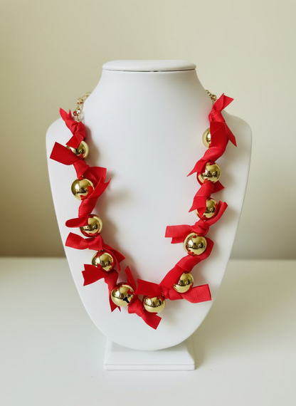 Holiday Ribbon Necklace