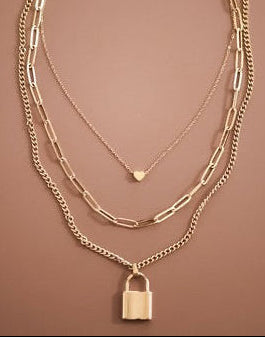 Trio Gold Chain Necklace