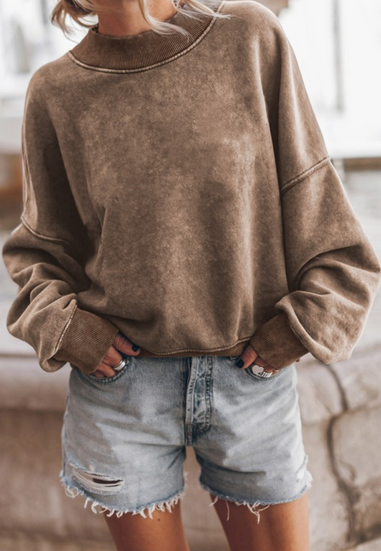 Drop Shoulder Crew Neck