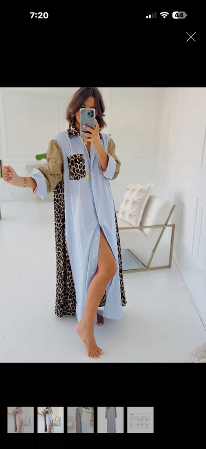 Leopard Casual Maxi Dress