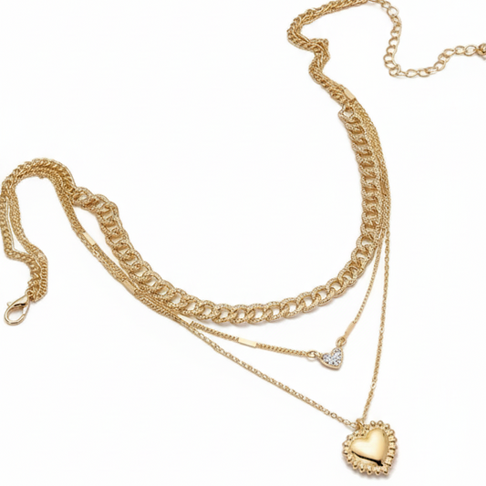 Multilayer Heart Necklace