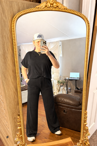 Ribbed 2 Piece Pant Set