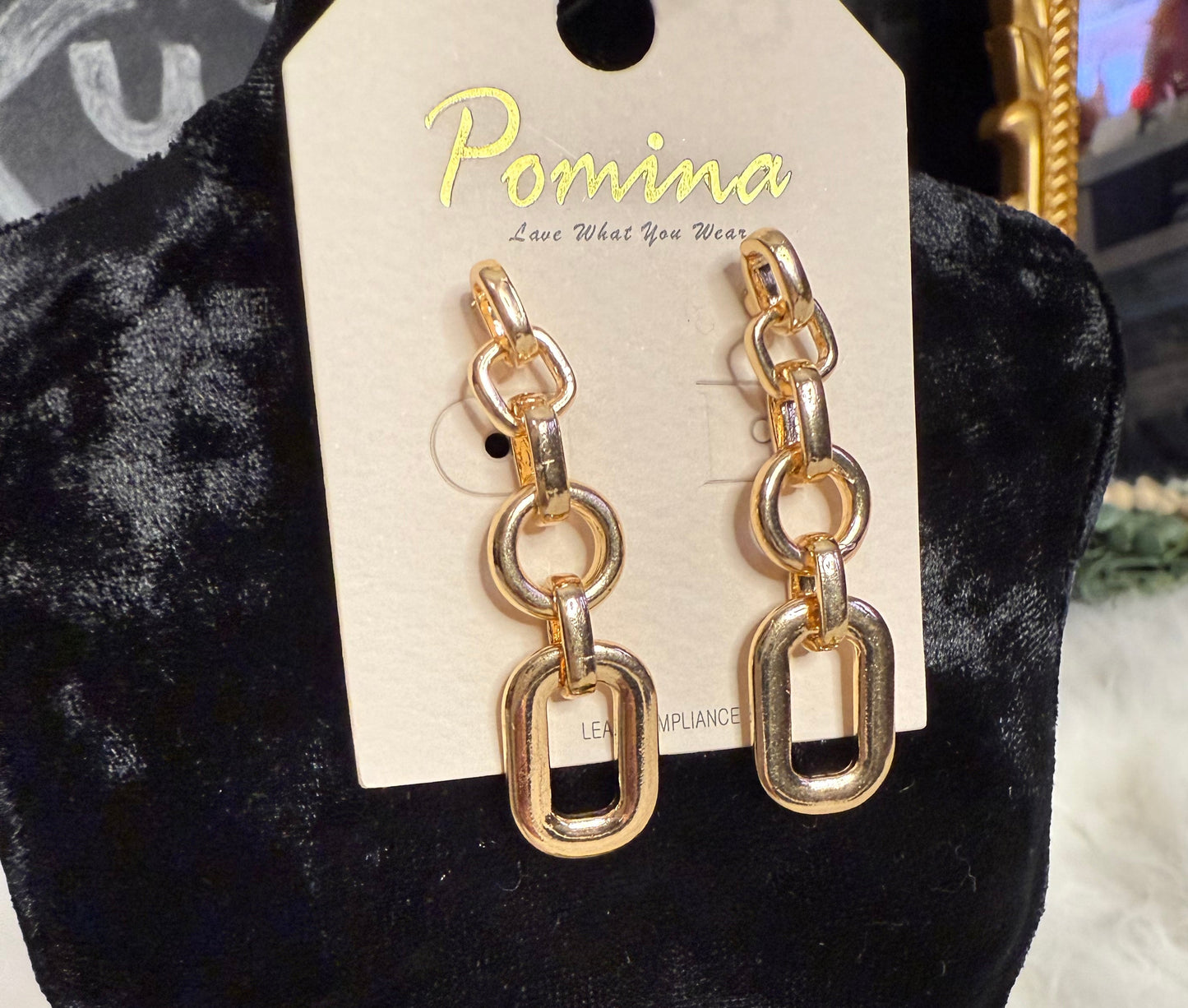 Gold Link Earrings