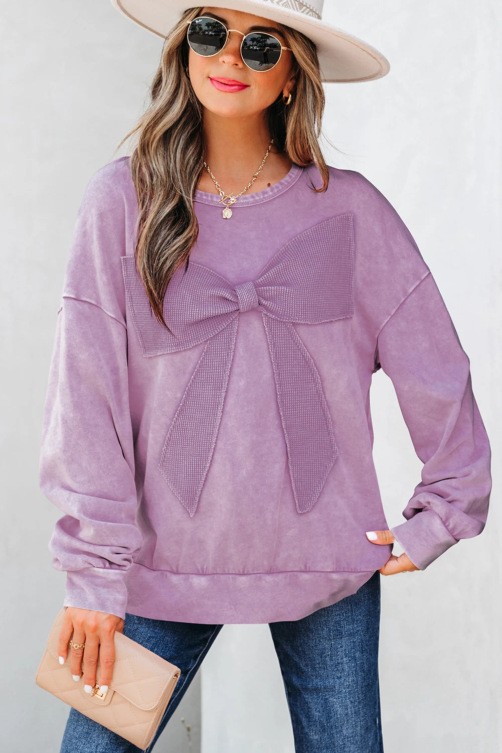 Purple Bow Top