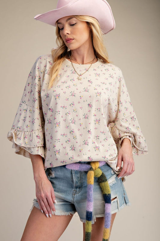 Floral Print Knit Top