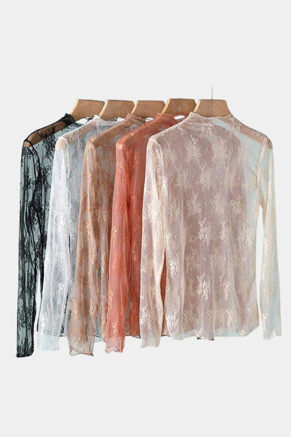 Elegant Lace Floral Blouse