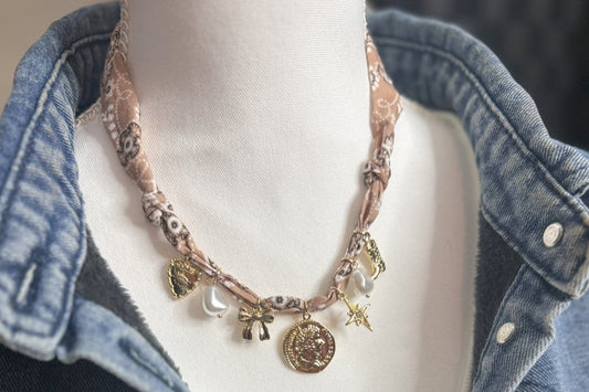 Charm Scarf Necklace