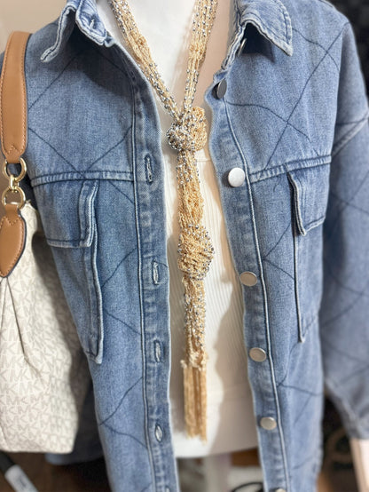 Purple Knotted Scarf