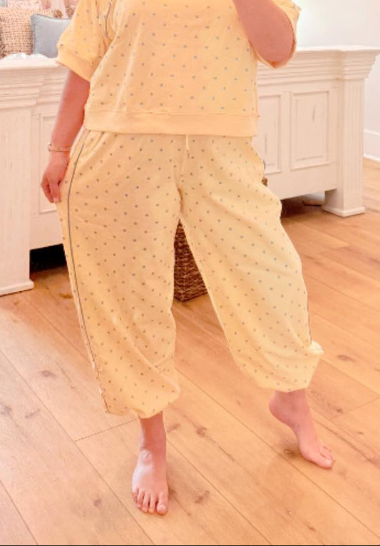 Butter Yellow Polka Dot PANTS